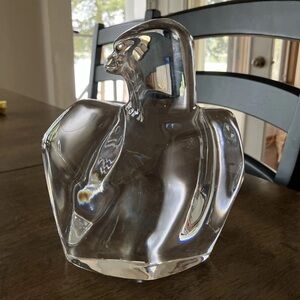 Orrefors Olle Alberius Glass Eagle Sculpture Signed 4286-111 Art Sweden